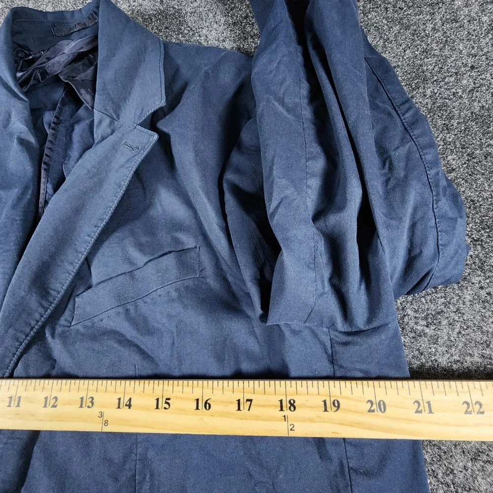 Faherty Organic Cotton Coolmax Sport Coat Blazer Mens Large Navy MOS2314-NVY